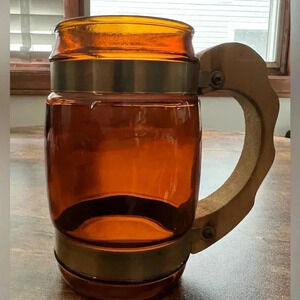 VINTAGE: Siesta Ware amber glass drinking mug
